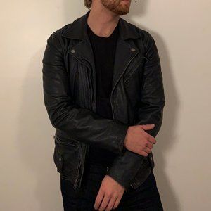 Lucky Brand Leather Motorcycle Jacket